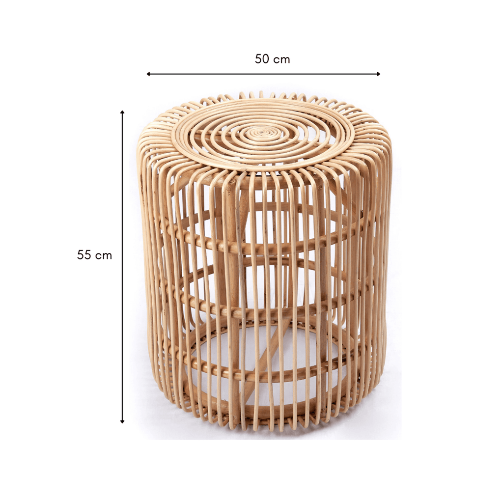 Rattan Side Table | End Table | Couch Table ALAMAYA - LUXONAS HOME