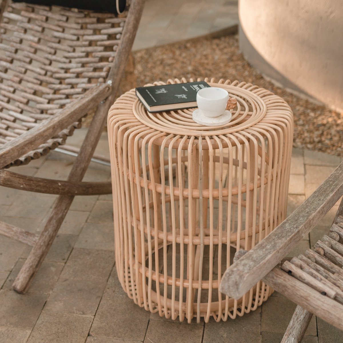 Rattan Side Table | End Table | Couch Table ALAMAYA - LUXONAS HOME