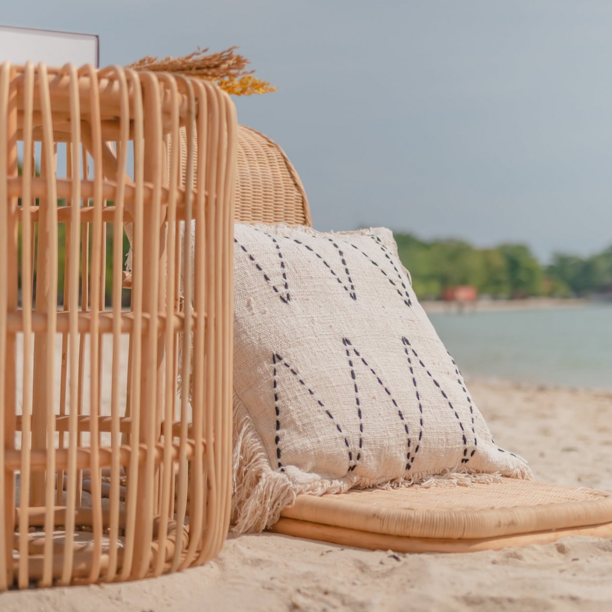 Rattan Side Table | End Table | Couch Table ALAMAYA - LUXONAS HOME