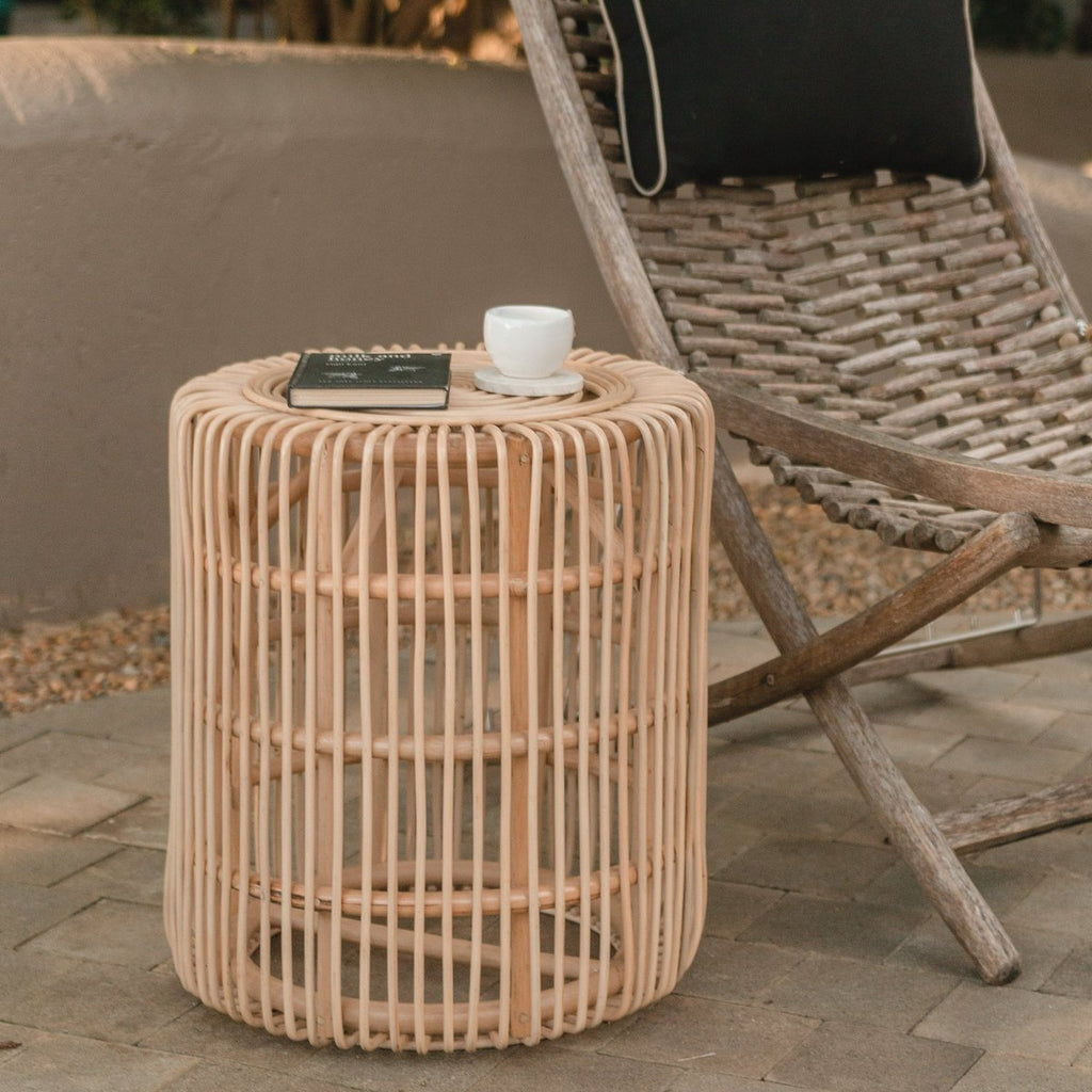 Rattan Side Table | End Table | Couch Table ALAMAYA - LUXONAS HOME