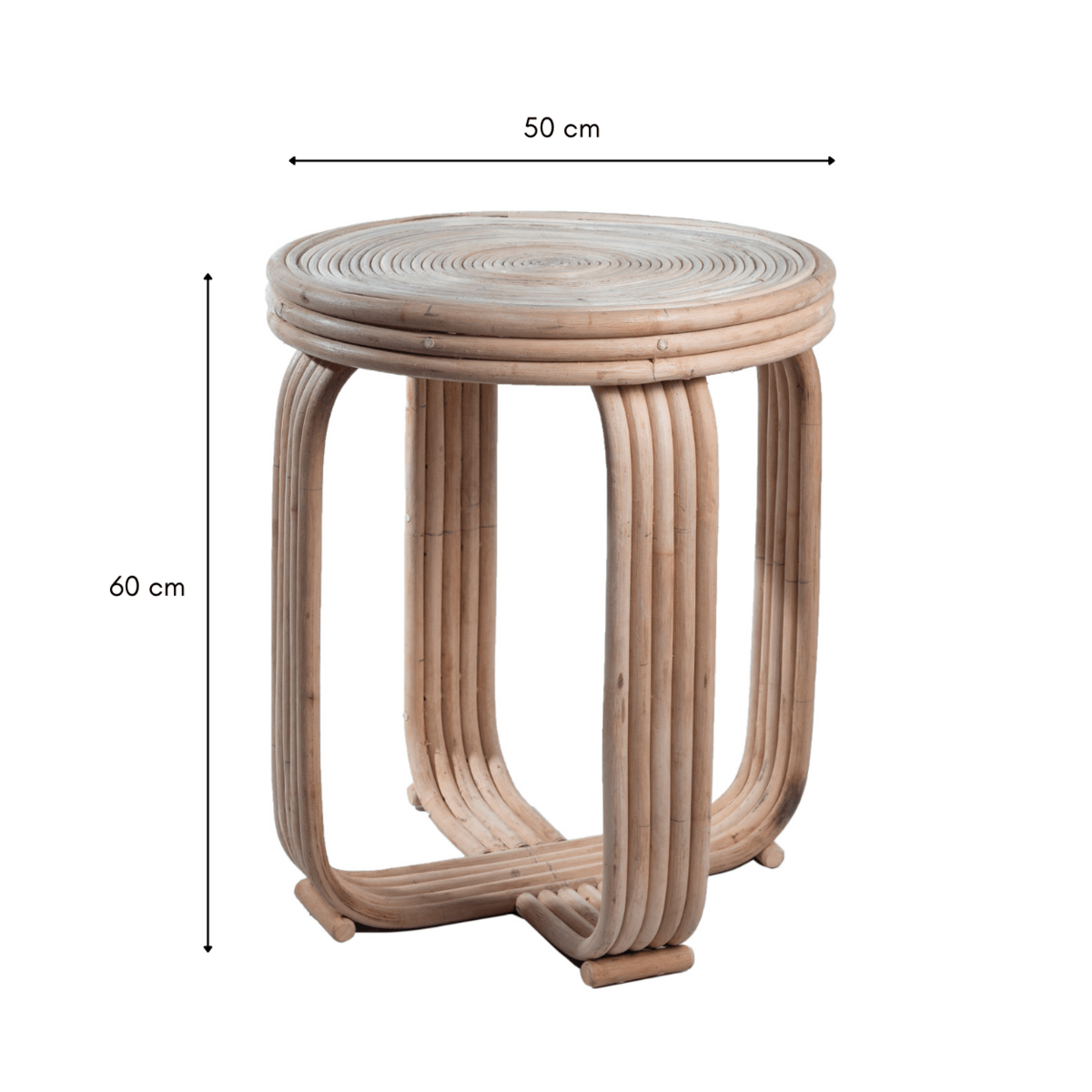 Rattan Side Table | End Table | Couch Table KANTHI - LUXONAS HOME