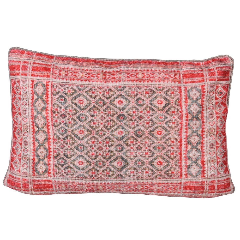 Red & Beige Decorative Cushion