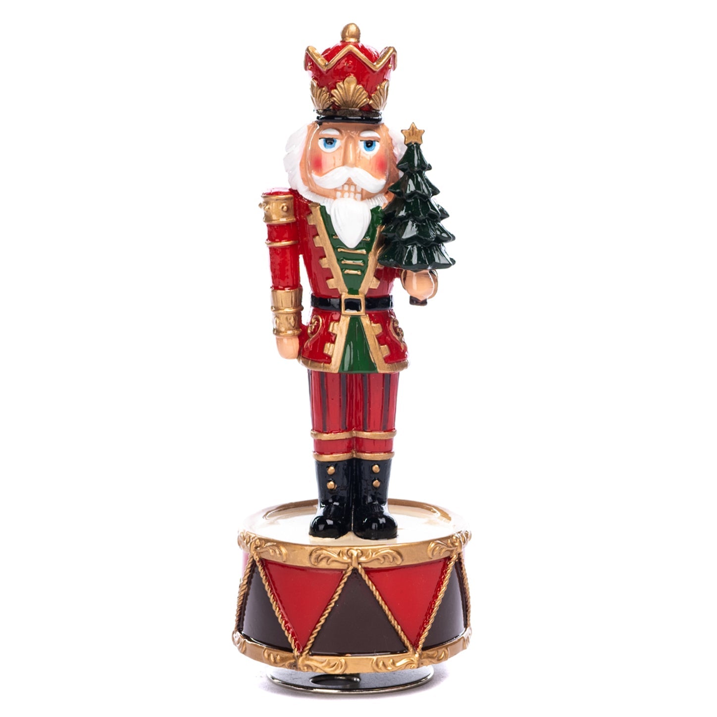 Red Nutcracker on Drums - Festive Holiday Decor - LUXONAS