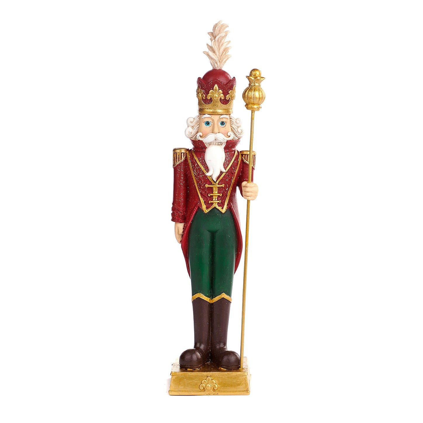 Red Nutcracker on Gold Base - 27cm - LUXONAS