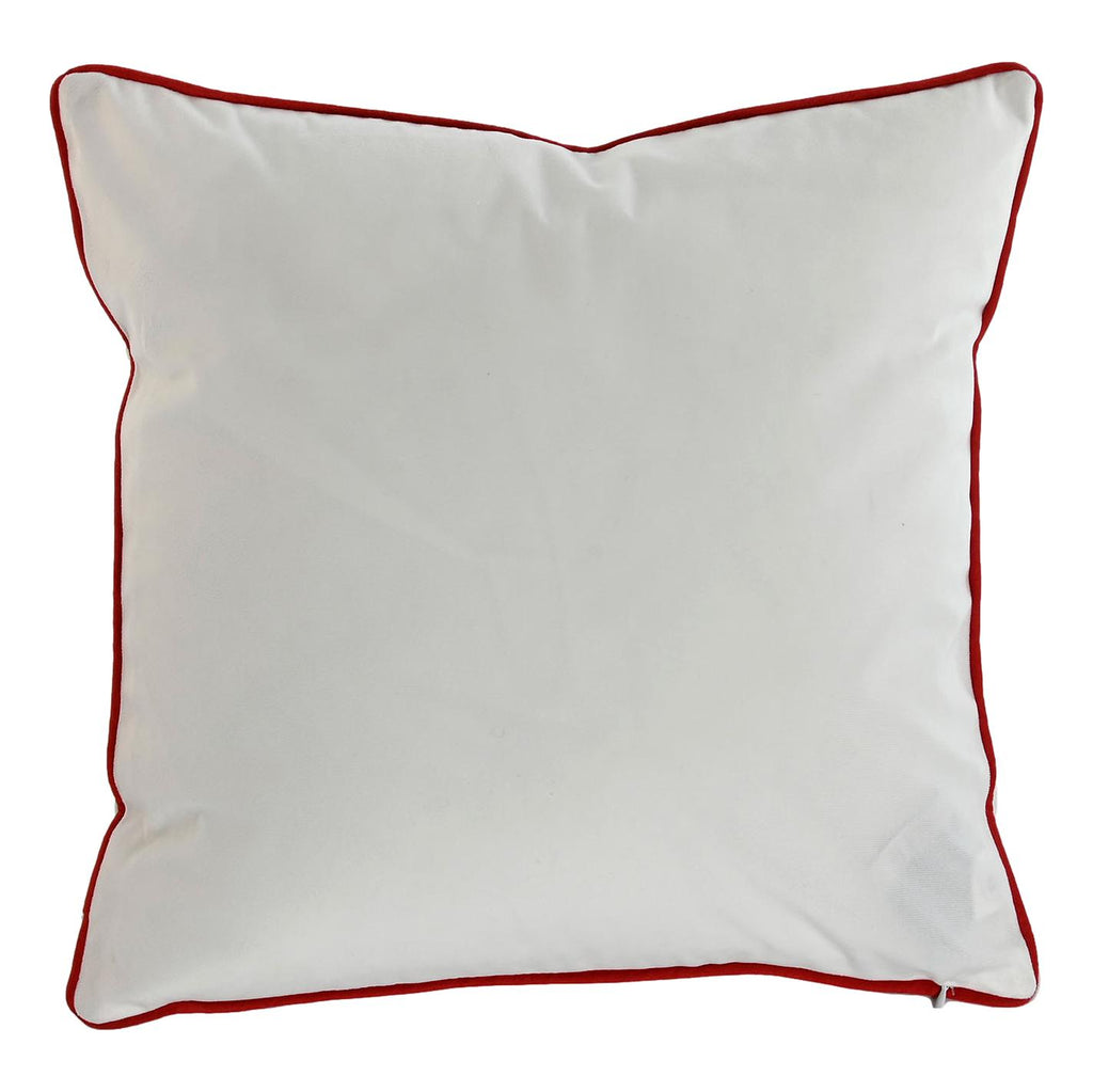 Red Print Xmas Cushion - Festive Holiday Decor - LUXONAS