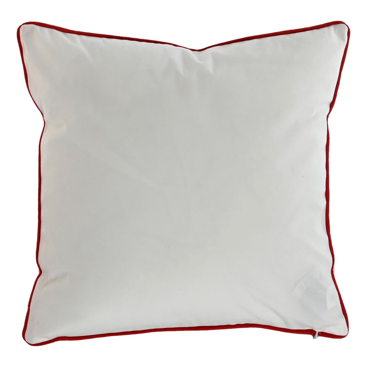 Red Print Xmas Cushion - Festive Holiday Decor - LUXONAS