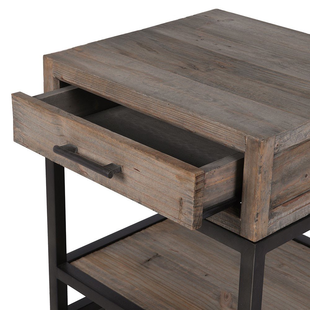 Redal Single Drawer Bedside Table - LUXONAS HOME