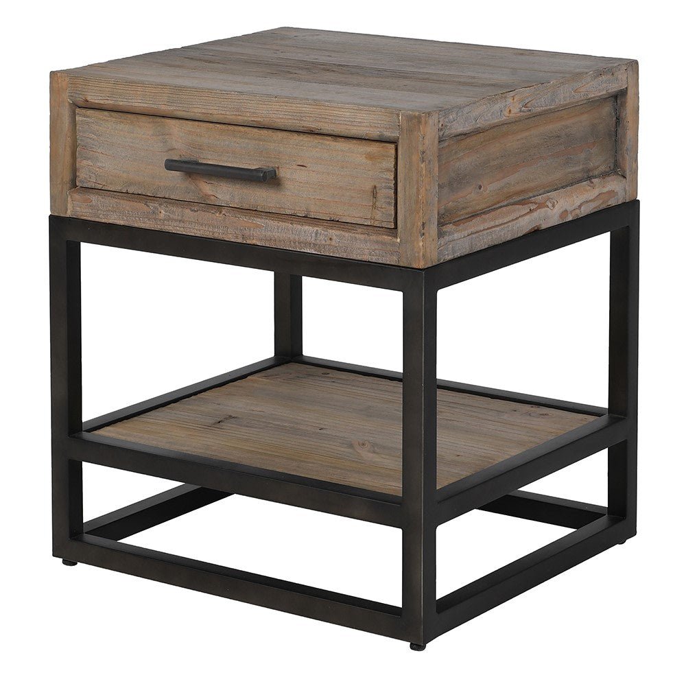 Redal Single Drawer Bedside Table - LUXONAS HOME