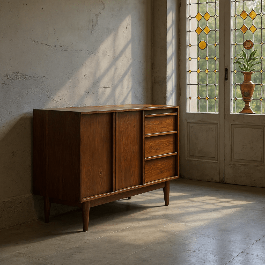 Regal Mango 2 Door 3 Drawers Cabinet - LUXONAS
