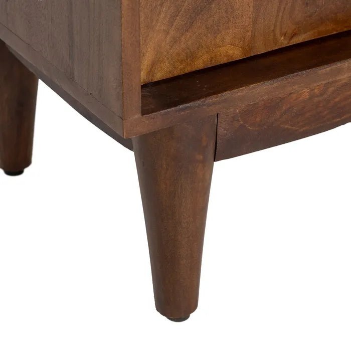 Regal Mango 2 Door Bookshelf - Elegant Mango Wood Storage Unit - LUXONAS