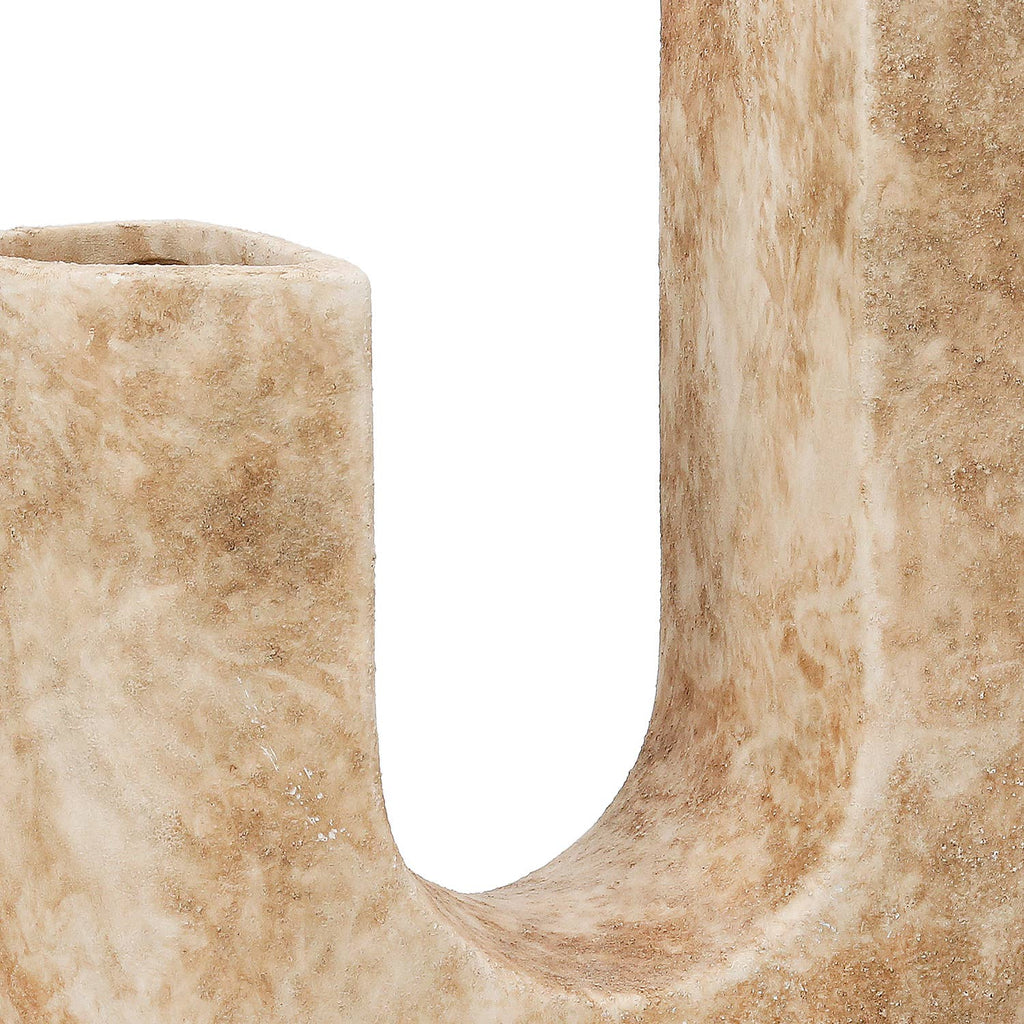 Remina Light Brown Ceramic Vase - LUXONAS HOME