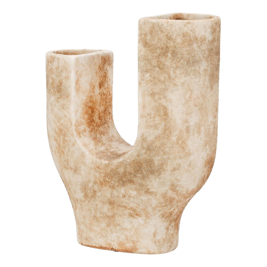 Remina Light Brown Ceramic Vase - LUXONAS HOME