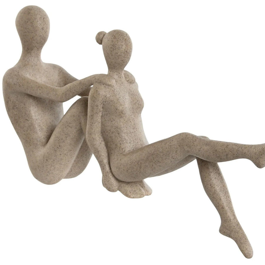 Resin Figurine Yoga Pose Beige