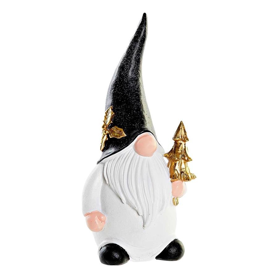 Resin Gnome with Black Hat - Charming Garden Decor - LUXONAS