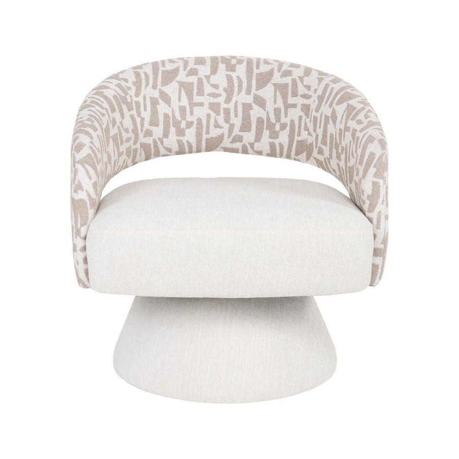 Revolving Armchair in Cream Beige