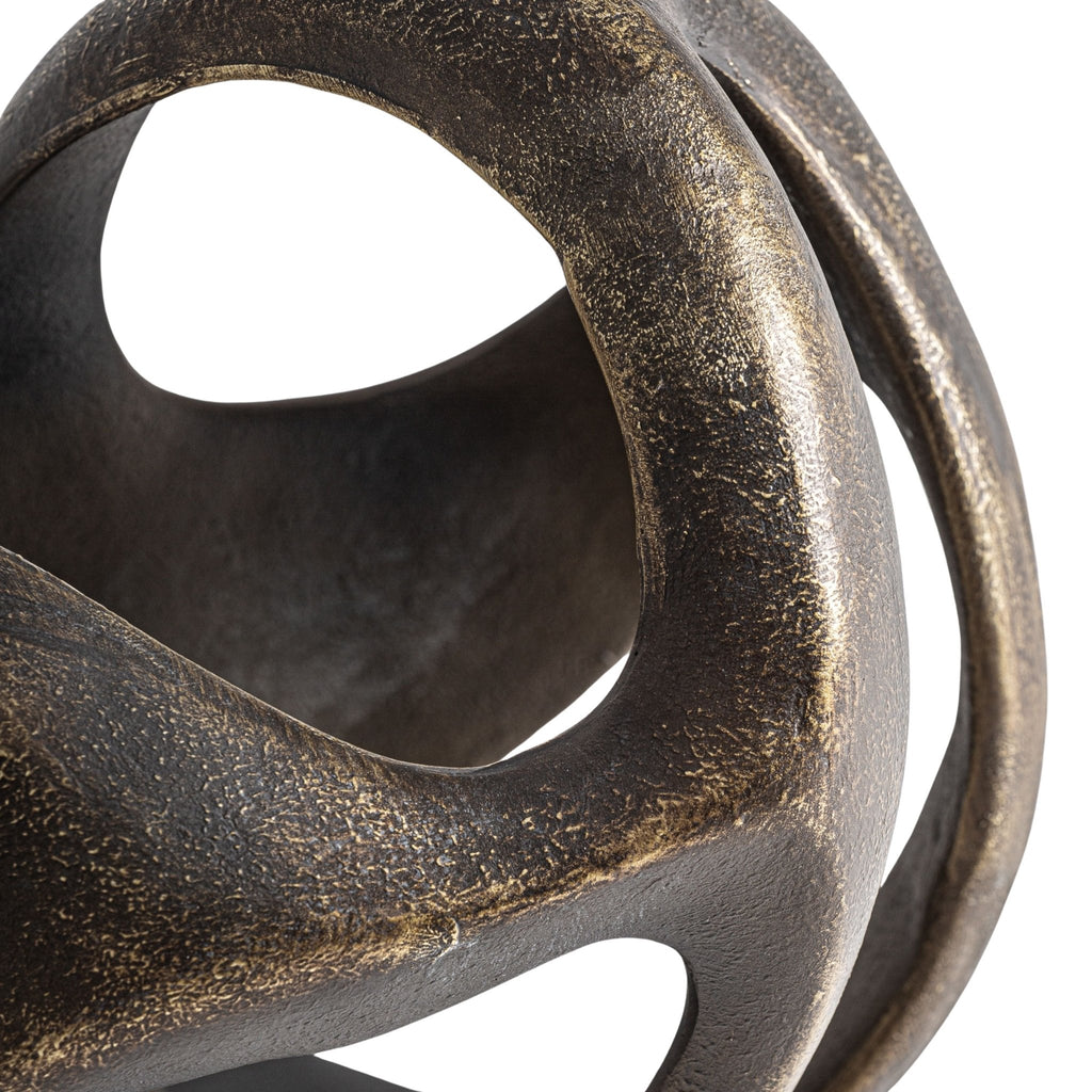 Riata Deco Figure - Contemporary Gold Resin Decorative Piece - LUXONAS