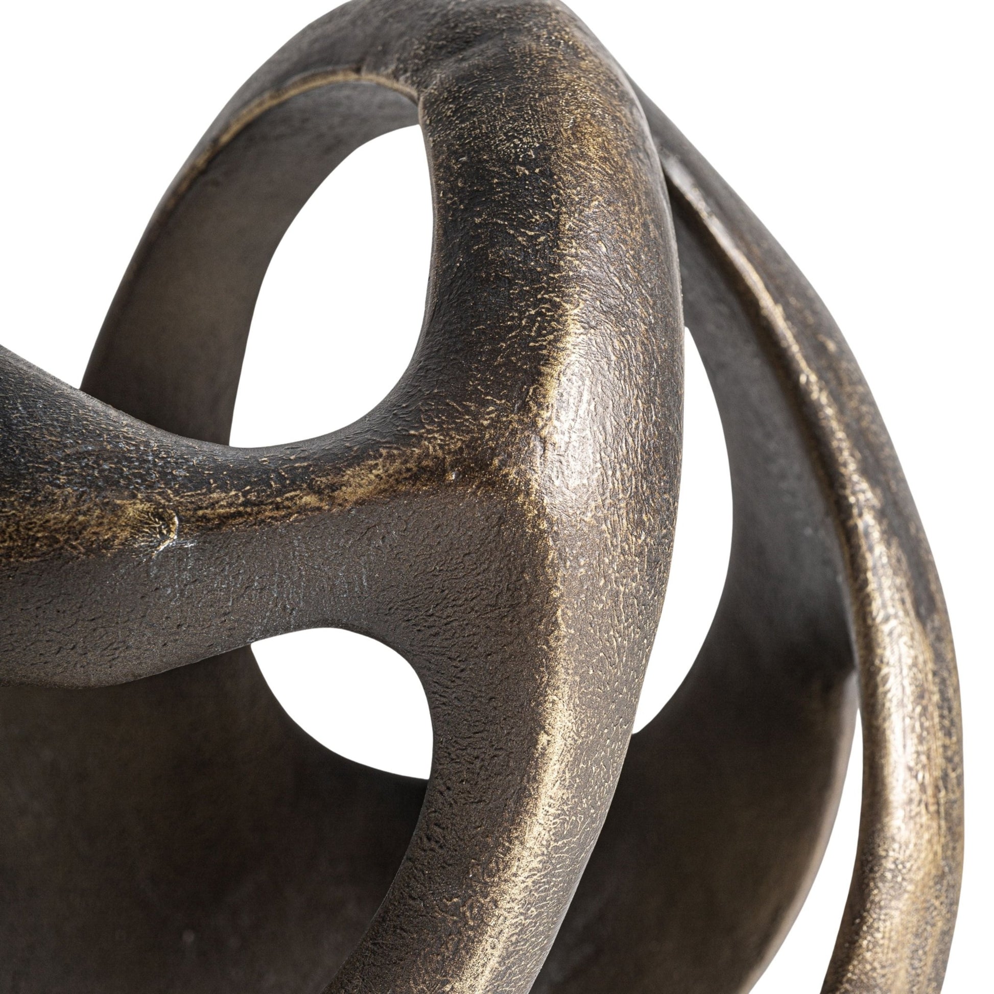 Riata Deco Figure - Contemporary Gold Resin Decorative Piece - LUXONAS