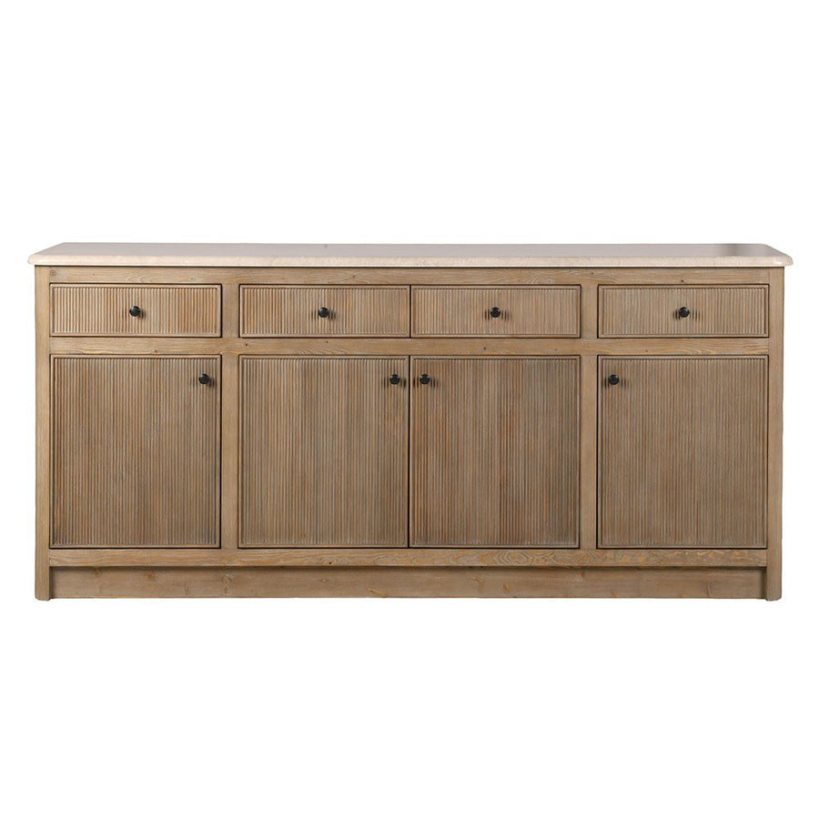 Ribbed 4 Door 4 Drawer Sideboard