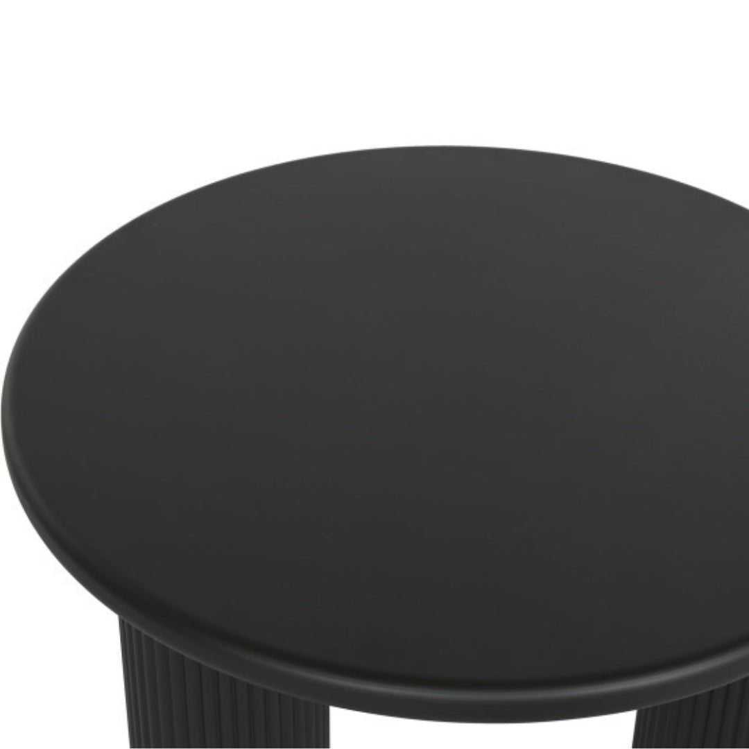 Ribbed Black Metal Coffee Table - LUXONAS