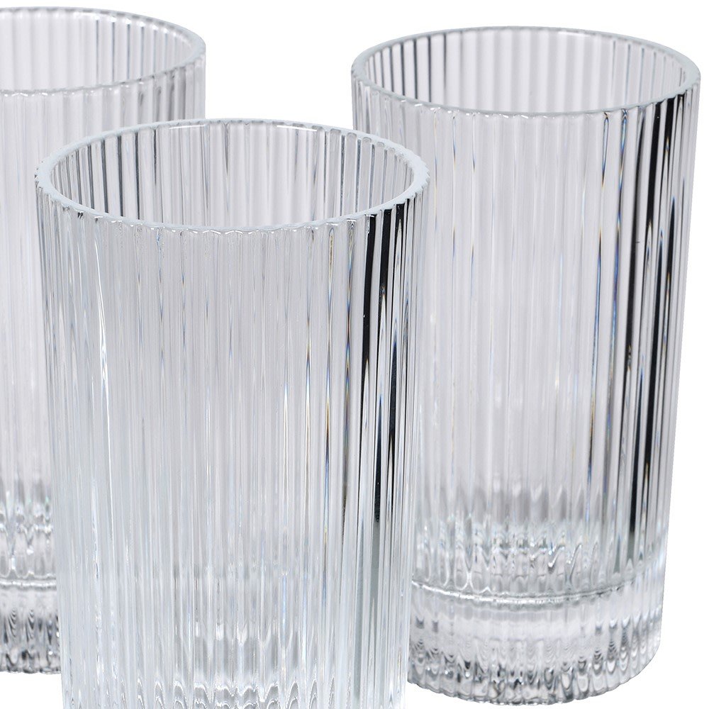Ribbed Glass Decanter Set - LUXONAS