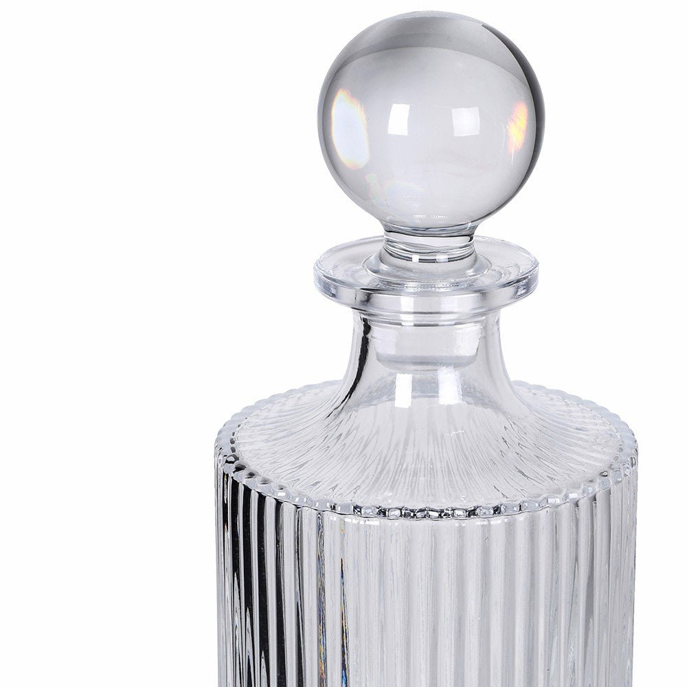 Ribbed Glass Decanter Set - LUXONAS