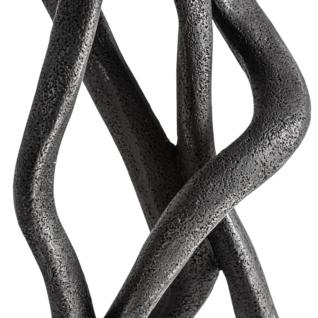 Rohey Deco Figure - Contemporary Black Resin Decorative Piece - LUXONAS