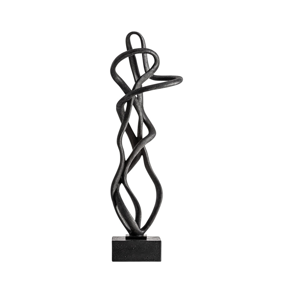 Rohey Deco Figure - Contemporary Black Resin Decorative Piece - LUXONAS