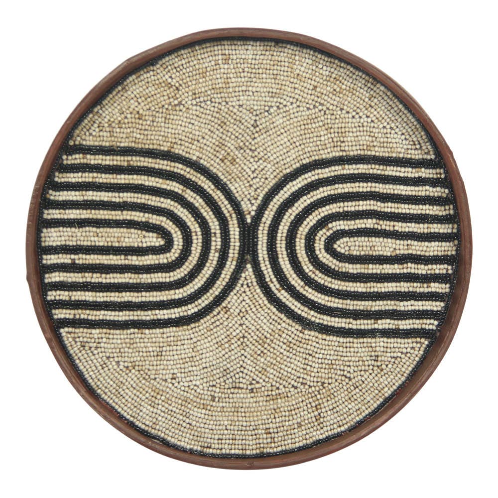 Round Arches Beige Large Tray