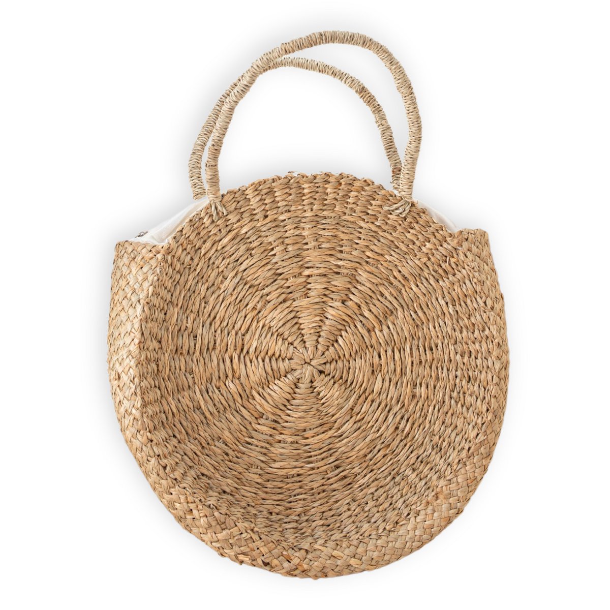 Round Bag Made from Woven Seagrass MENARA - LUXONAS HOME