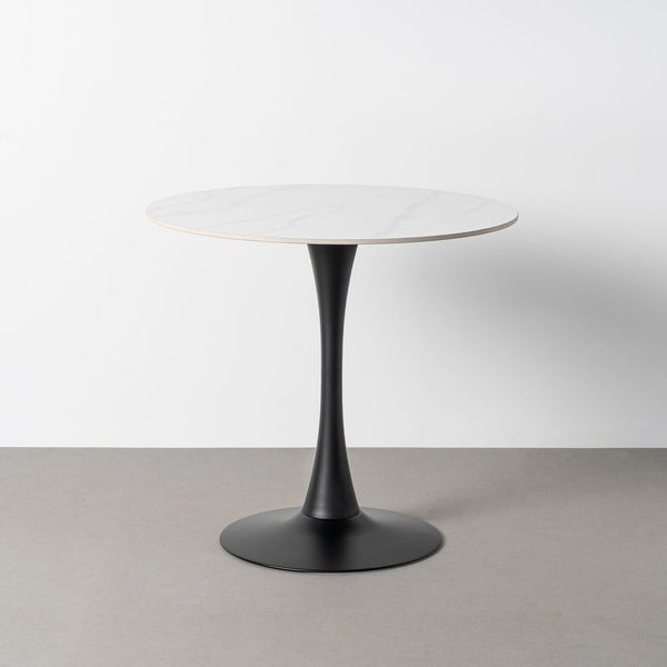 Round Contract Table with Sintered Stone Top, 80 x 80 x 75 cm