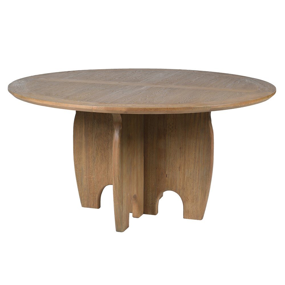 Round Drifted Oak Dining Table - LUXONAS