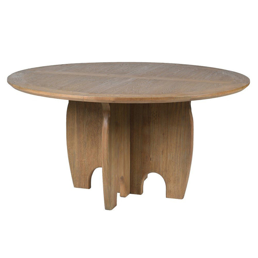 Round Drifted Oak Dining Table