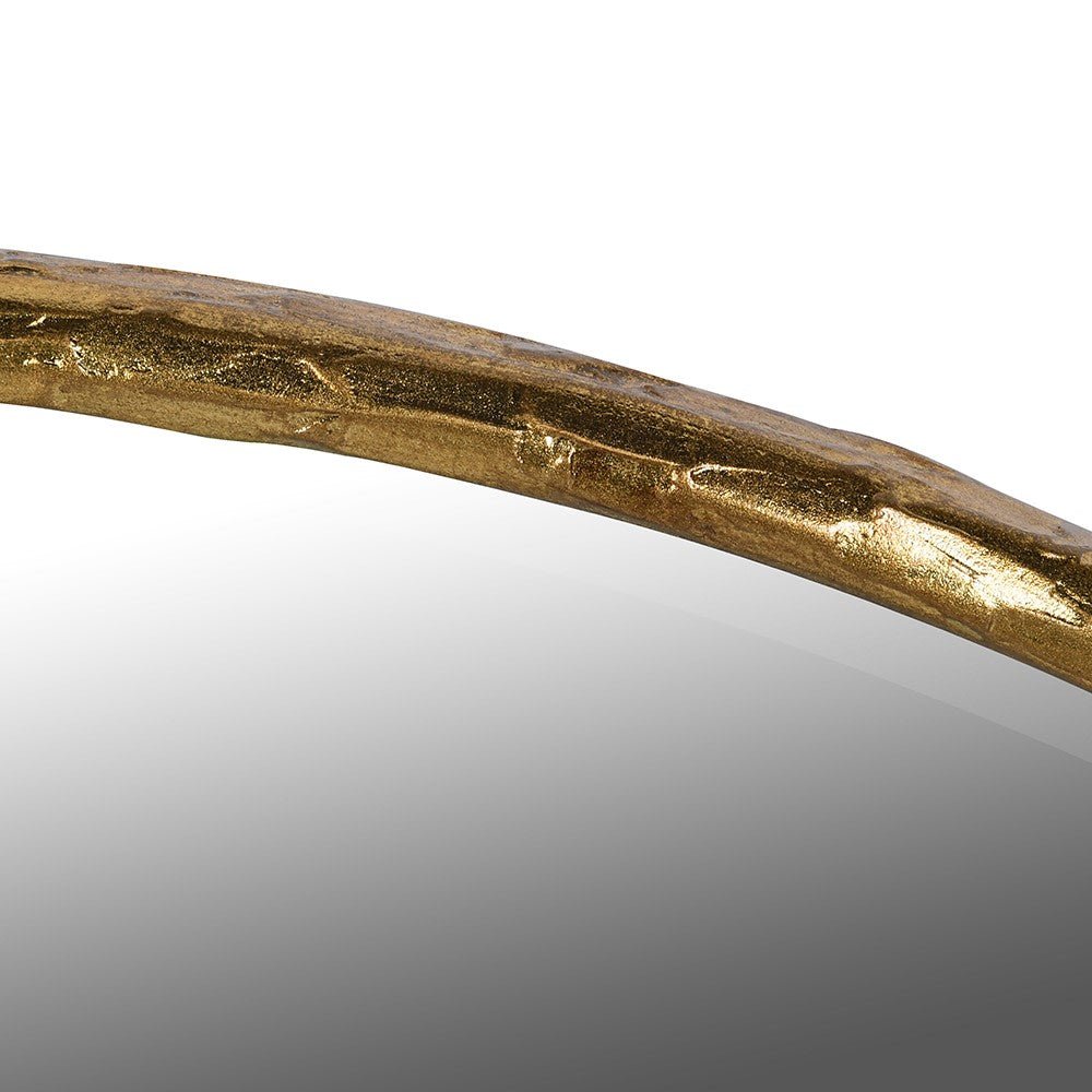 Round Gold Era Mirror - Elegant Decorative Wall Mirror - LUXONAS