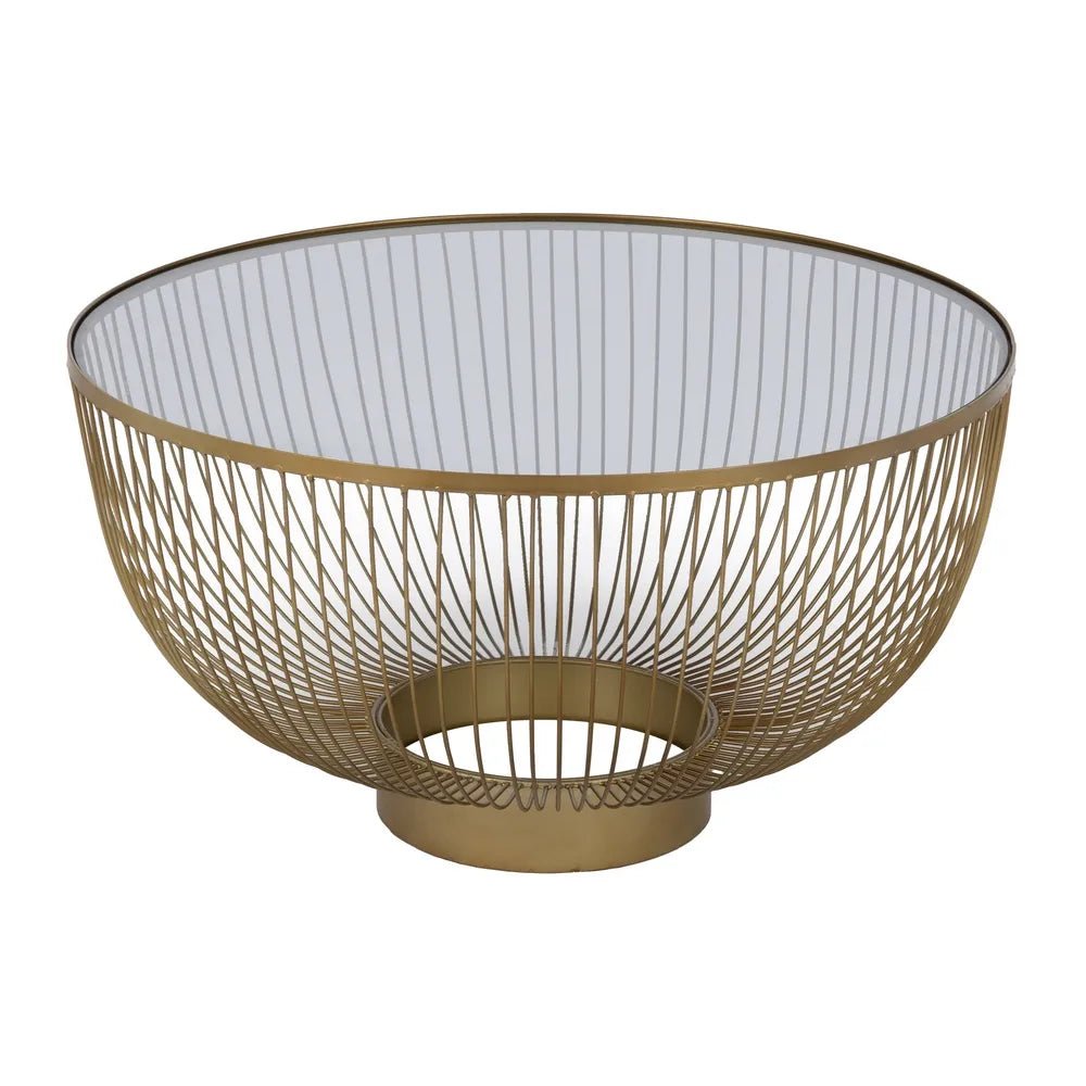 Round Gold Trapped Coffee Table - LUXONAS