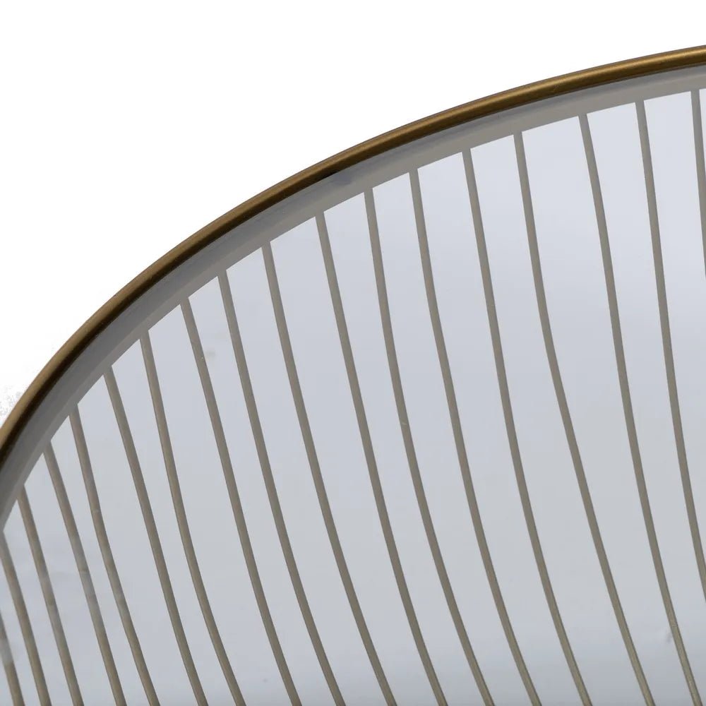 Round Gold Trapped Coffee Table - LUXONAS