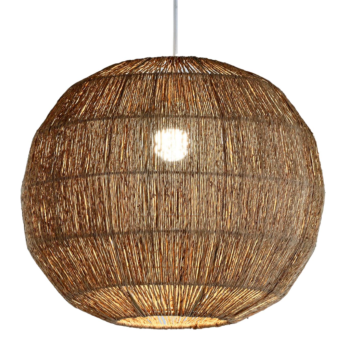 Round Jute Pendant Lamp