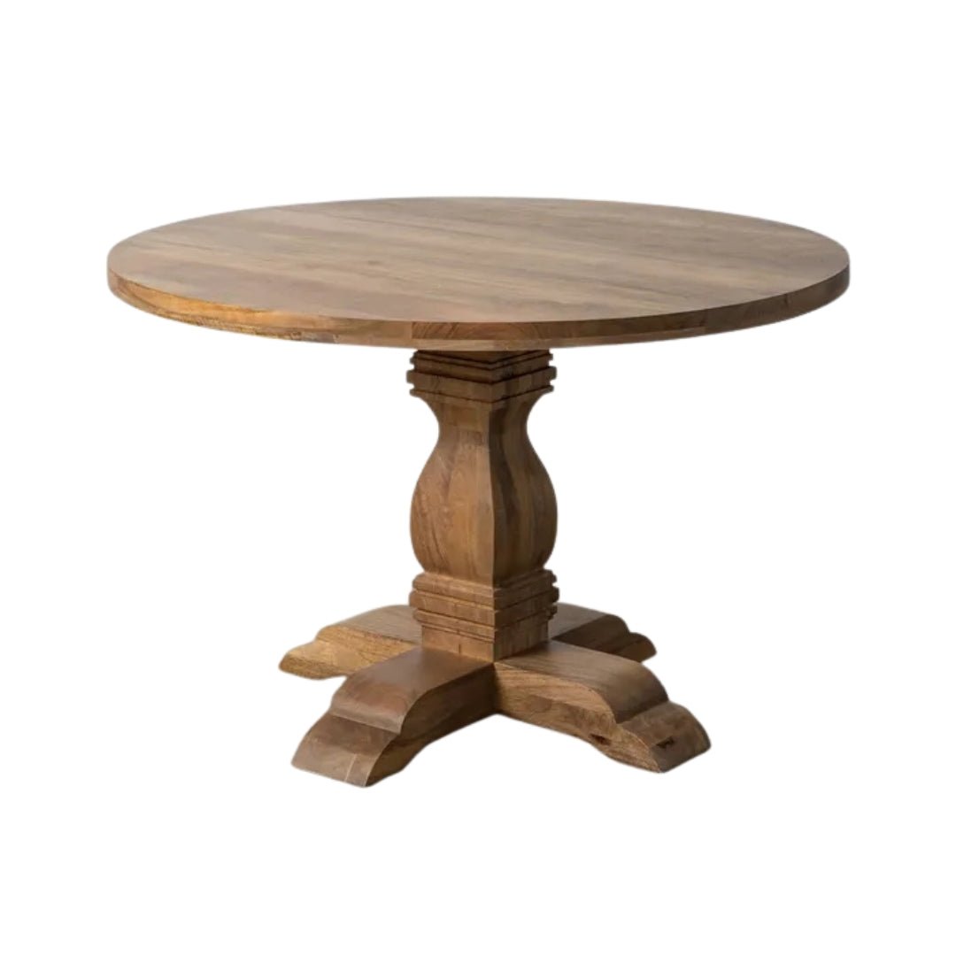Round Mango Dining Table 120cm - LUXONAS