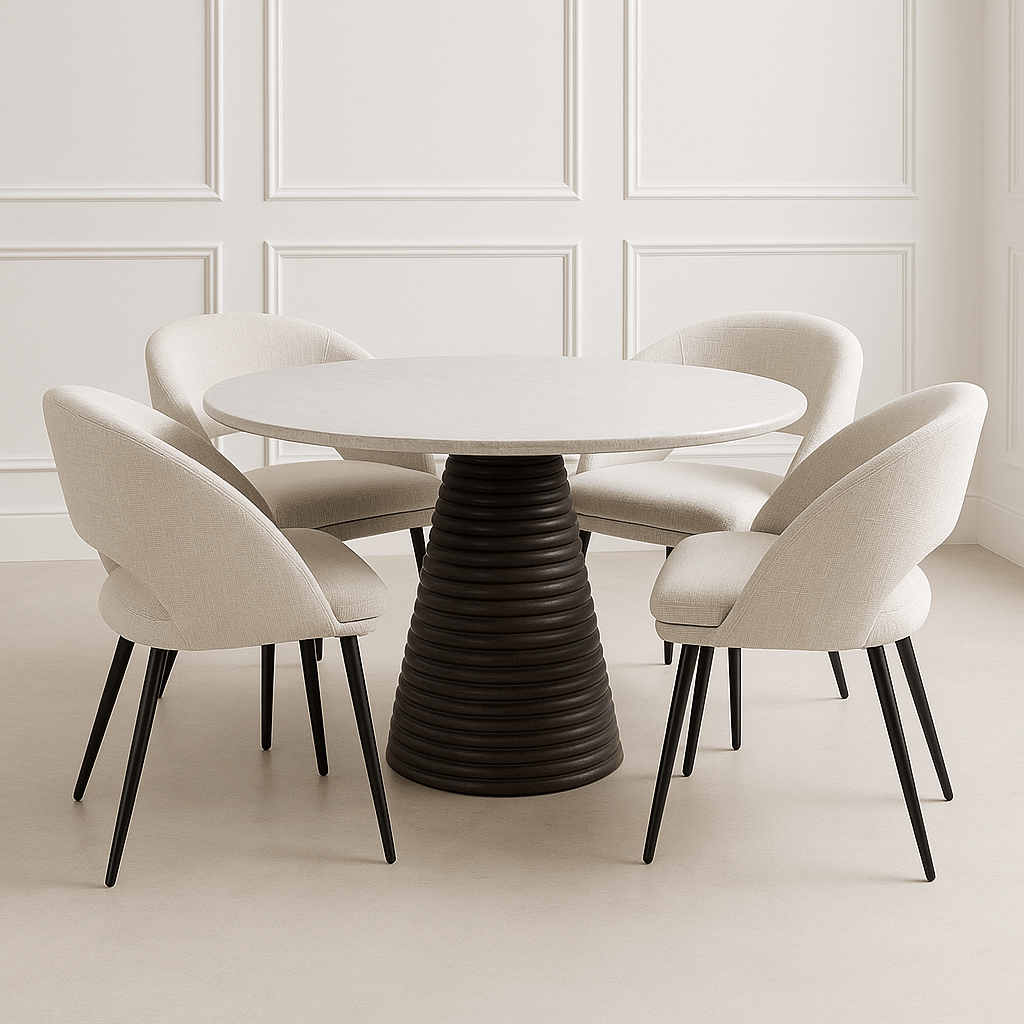 Round Marble Top Dining Table - LUXONAS