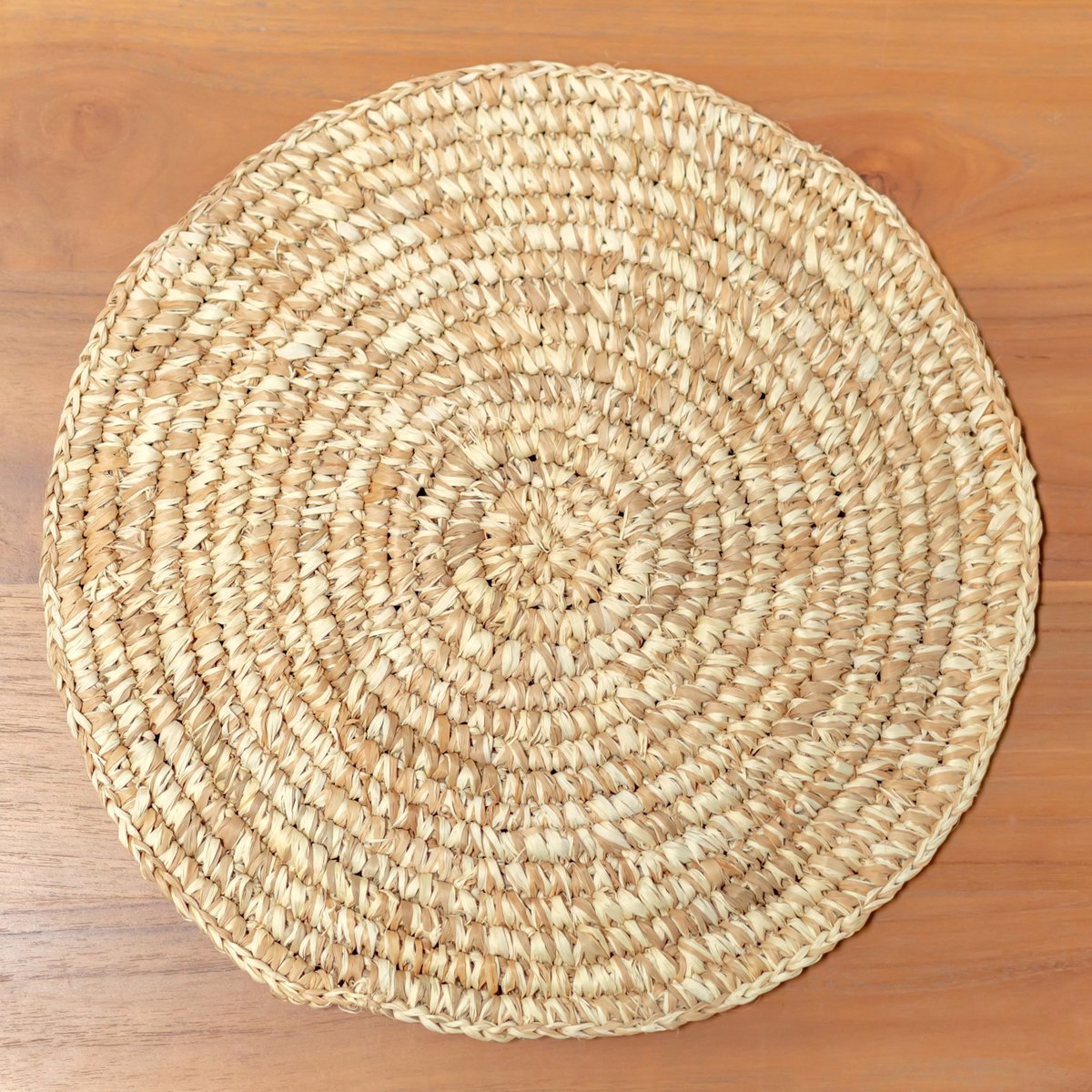 Round Raffia Placemat (Set of 2, 4, or 6) URUP - LUXONAS HOME