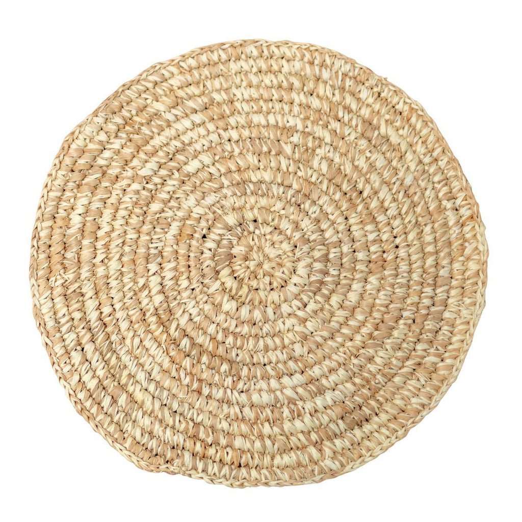 Round Raffia Placemat (Set of 2, 4, or 6) URUP - LUXONAS HOME