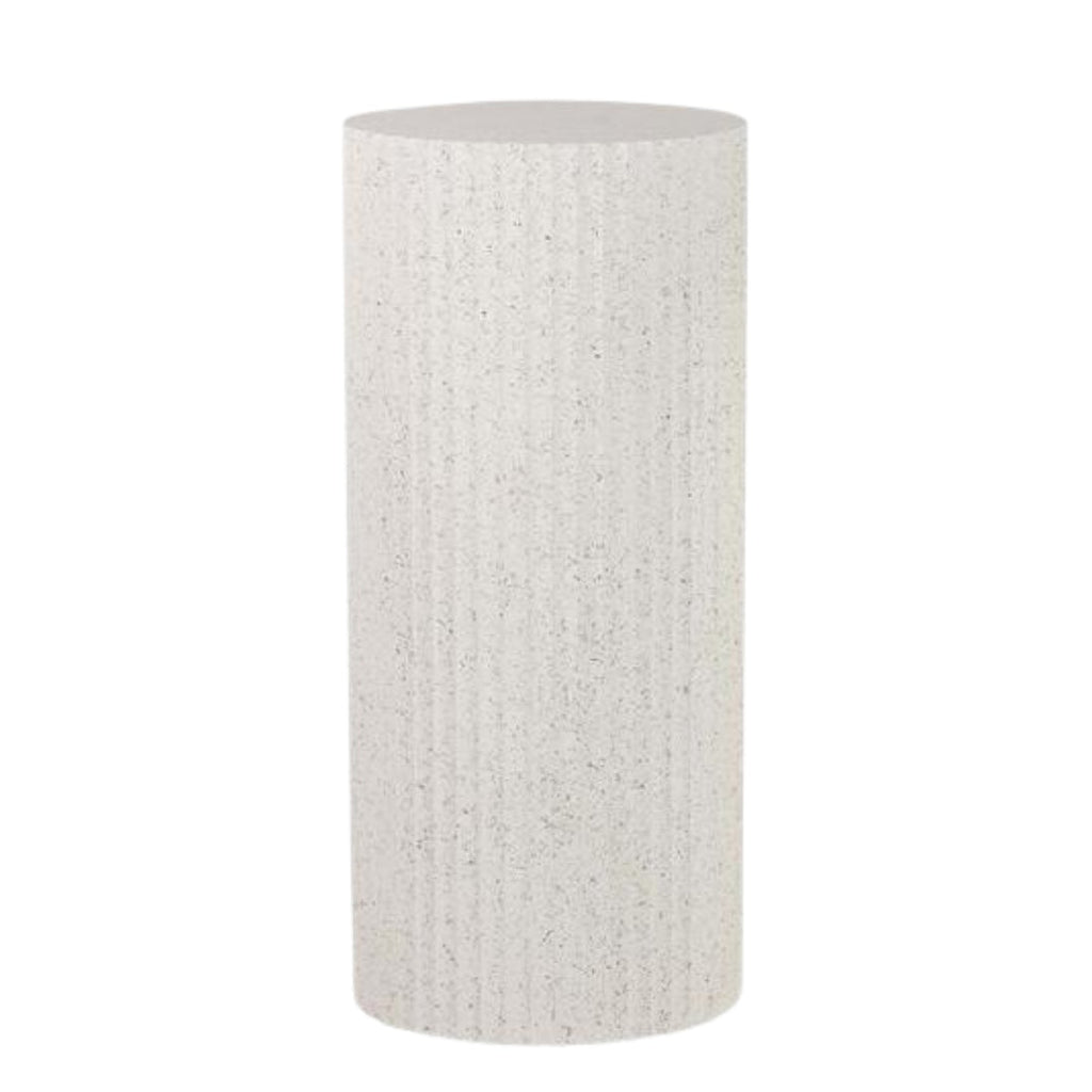 Round Tall White Pedestal - Elegant Display Stand