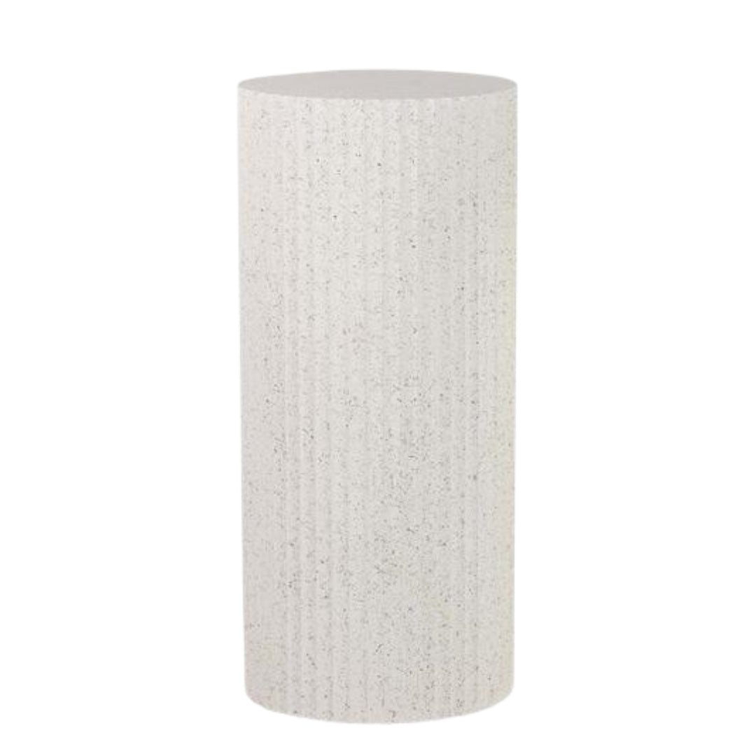 Round Tall White Pedestal - Elegant Display Stand