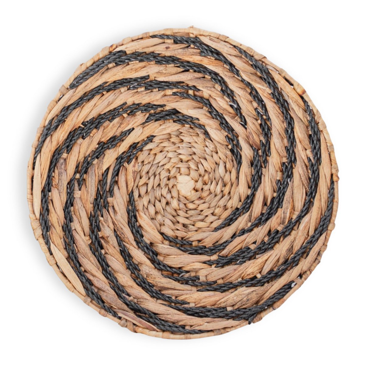 Round Wall Basket or Decorative Bowl BANDUNG made of Water Hyacinth (2 sizes) - LUXONAS HOME