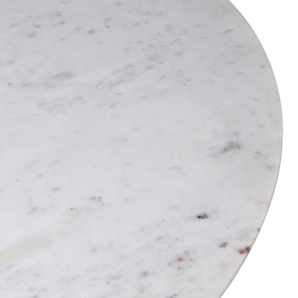 Round White Marble Bistro Table - LUXONAS
