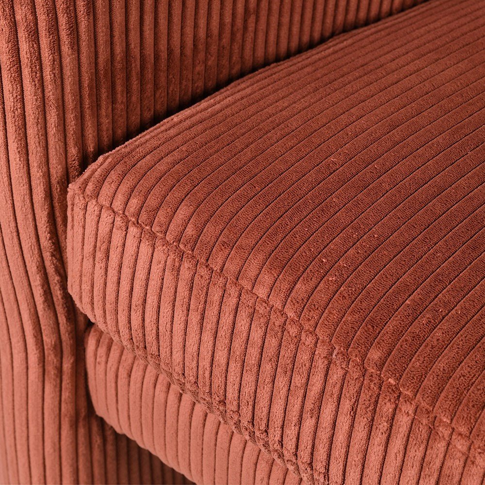 Rust Corduroy Accent Chair - LUXONAS