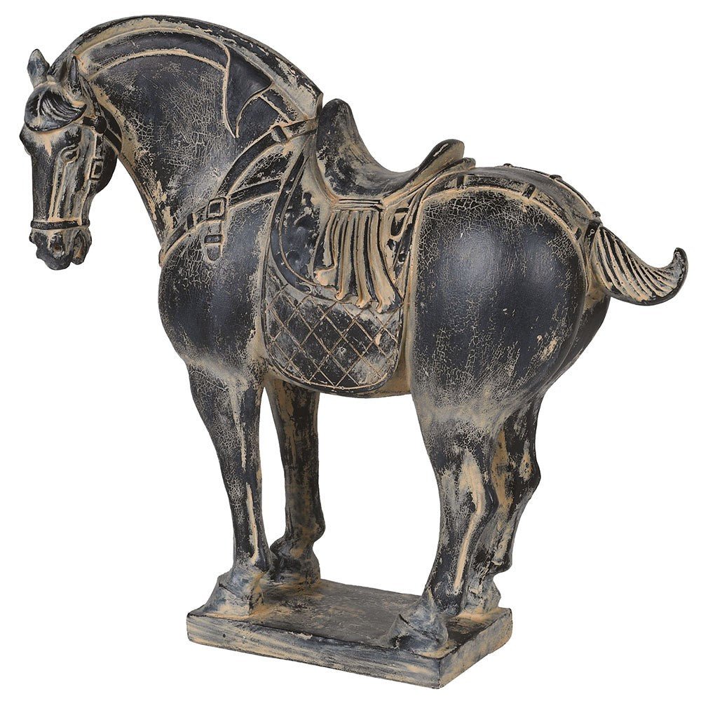 Rustic Style Resin Horse Sculpture