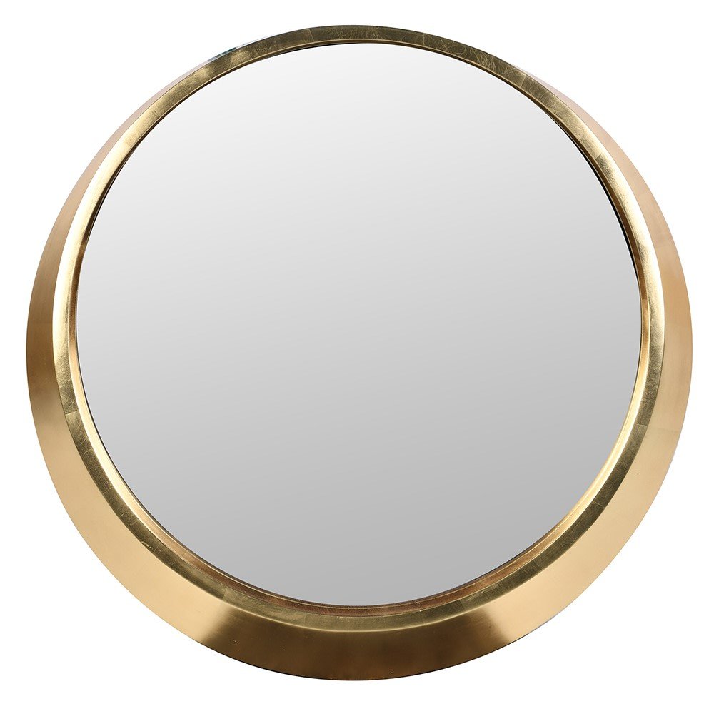Rya Wide Frame Gold Leaf Mirror - LUXONAS