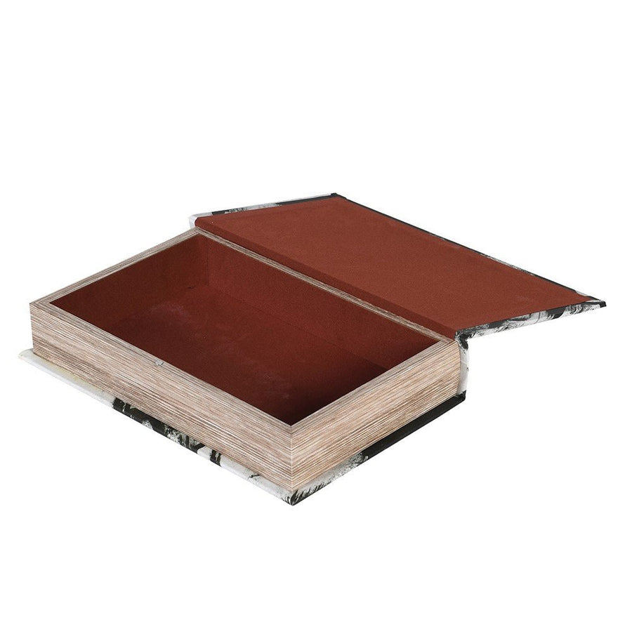 S/2 Black Brushed Book Boxes for Stylish Storage