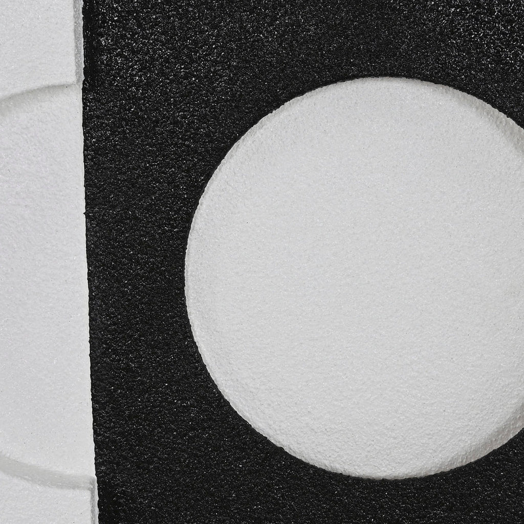 S/2 Black & White Framed Abstract Wall Art - LUXONAS