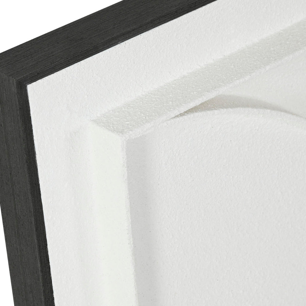 S/2 Black & White Framed Abstract Wall Art - LUXONAS